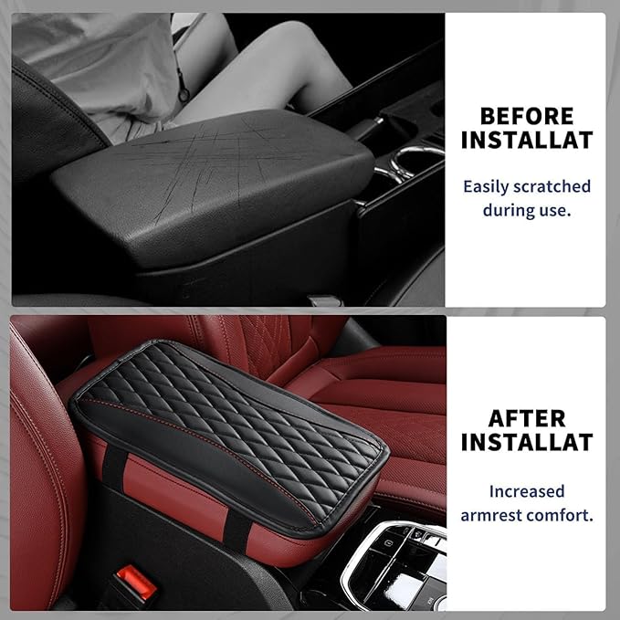 Auto Center Console Pad for Audi A6 Allroad(2018-2023) Accessories Car Armrest Cushion Protects Your armrest and Feels Comfortable on Your Elbows and arms
