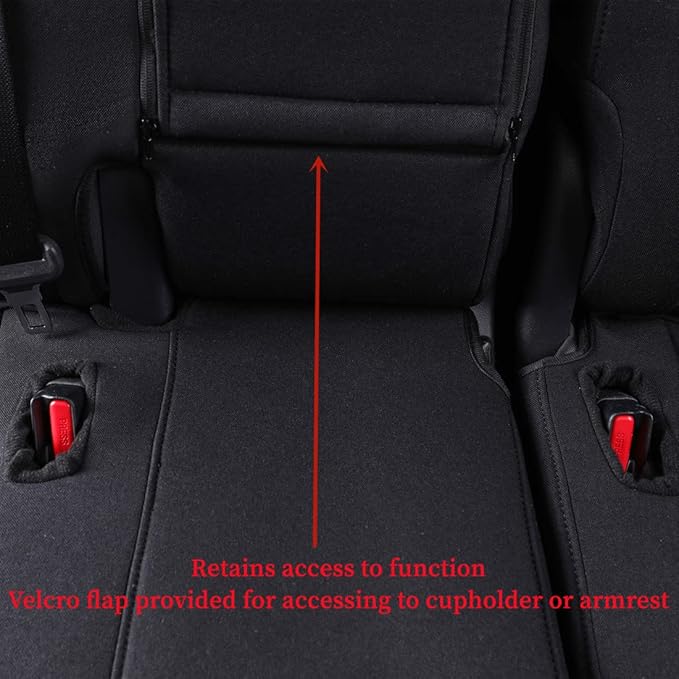 coverdream Custom Seat Covers Compatible with Select Toyota Highlander 2014 2015 2016 2017 2018 2019,Three Row,Second Row Captain Chair (Black,Full Set)