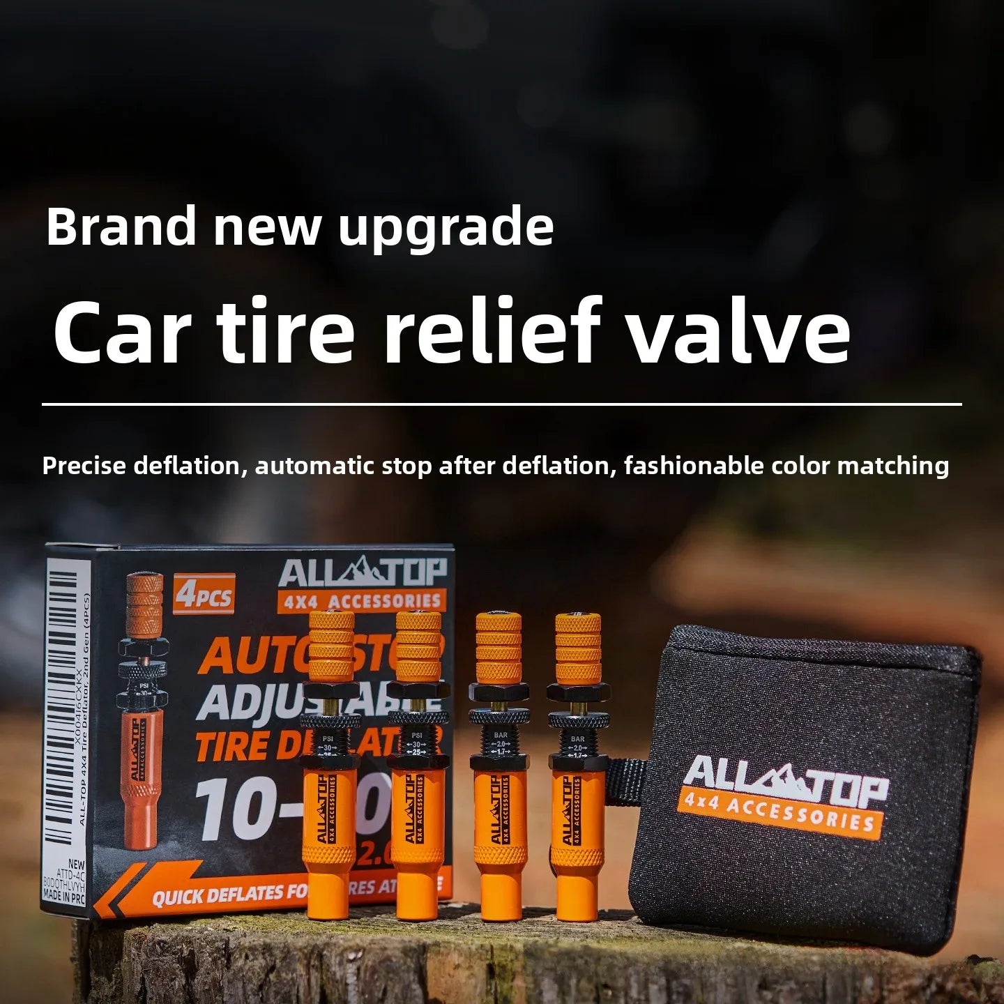 Automatic Pressure Release Quick Deflation Valve for 4x4, SUV & outdoor use