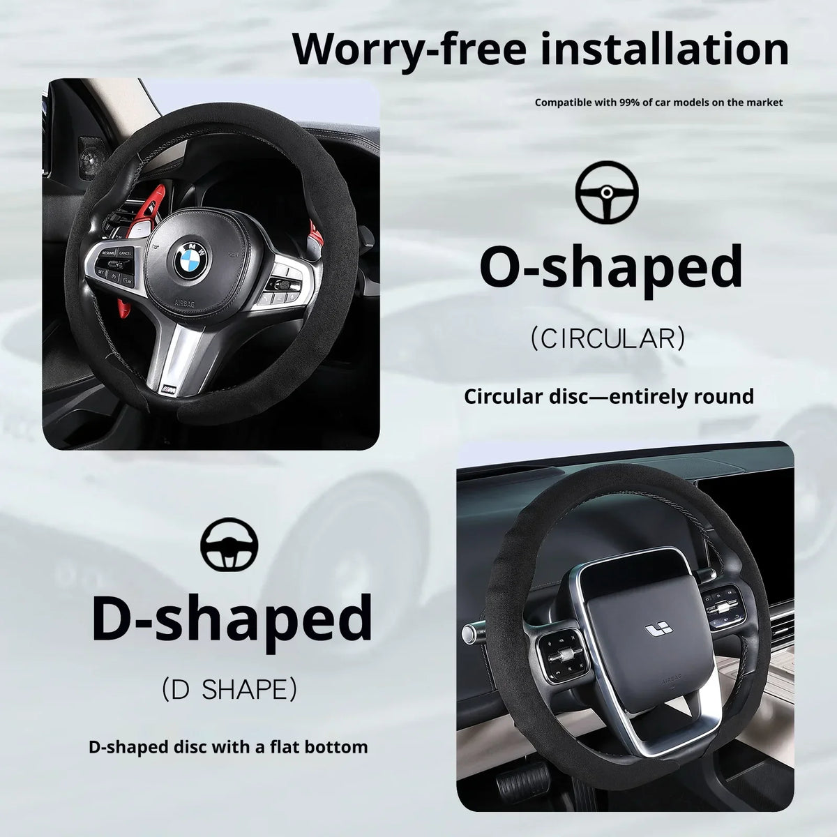 Genesis Ultrasuede Steering Wheel Cover